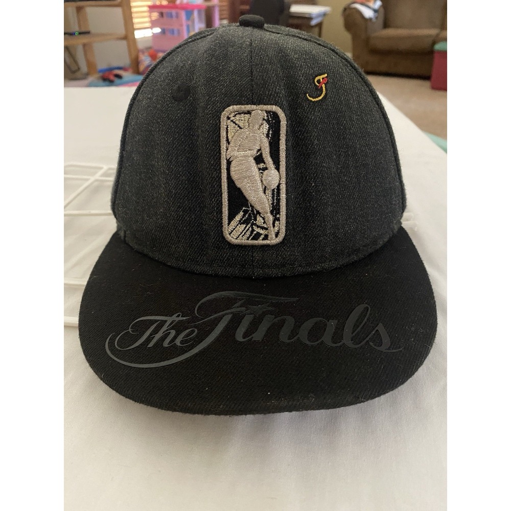 New Era NBA Finals 9FIFTY Snapback Hat Black Denim Cap Cavs Logo Official
